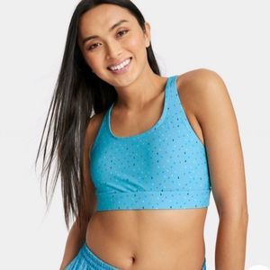 NWT Target Humankind Pride Racerback Swim Top Blue/Multicolor Sprinkle